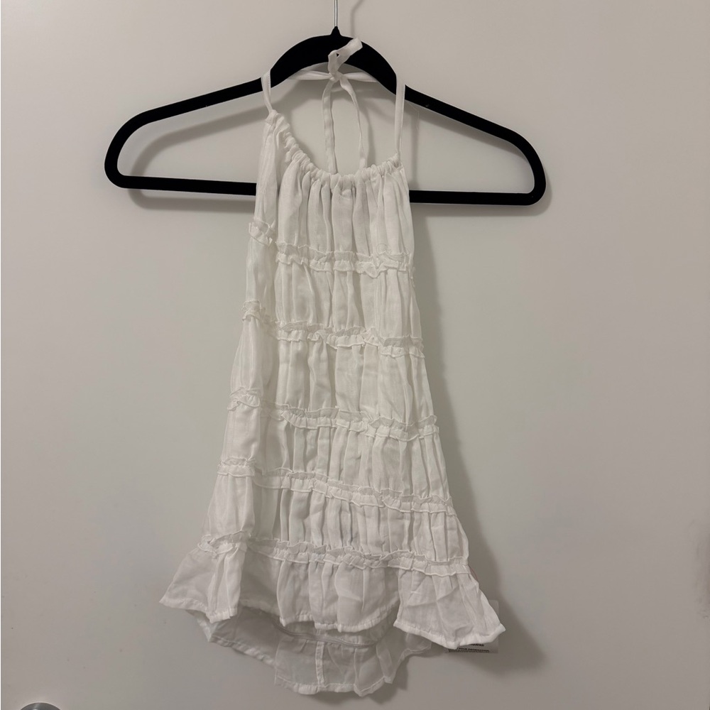 ASOS White Gathered Top + Matching Skirt
